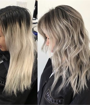 Café Au Lait Color Melt: From Yellow Brass to Rich Mocha - Hair Color - Modern Salon Rooty Blonde, Champagne Blonde Hair, Blond Balayage, Hair Color Formulas, Quinceanera Hairstyles, Beautiful Hair Color, Balayage Hair Blonde, Hairstyle Tutorial, Julianne Hough