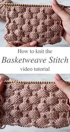 Basket Weave Knit Stitch, Basket Stitch Knitting, Easy Knitting Stitches, Basket Weave Stitch, Diy Tricot, Basketweave Stitch, Knitting Stitches Tutorial, Knitting Patterns Free Cardigans, How To Knit