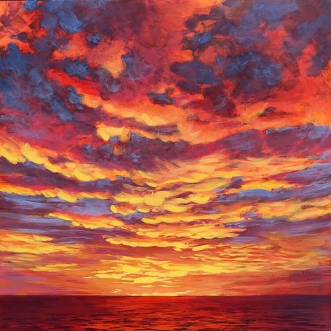 Jim Musil Painter Sunset Landscape Painting, Colorful Coastal, Coastal Sunset, Ocean Sunset, Sunset Landscape, Arte Inspo, Sunset Art, Sunset Painting, Sky Art