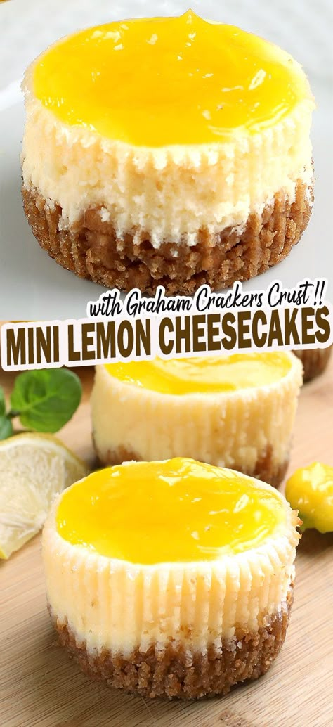 Mini Lemon Cheesecakes - Sugar Apron