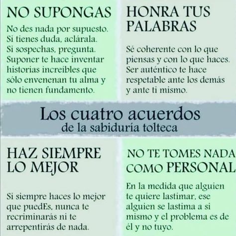 Los cuatro acuerdos de la sabiduría tolteca Mr Wonderful, Neville Goddard, Thinking Quotes, Motivational Phrases, Positive Self Affirmations, Good Habits, More Than Words, Life Motivation, Finding Peace