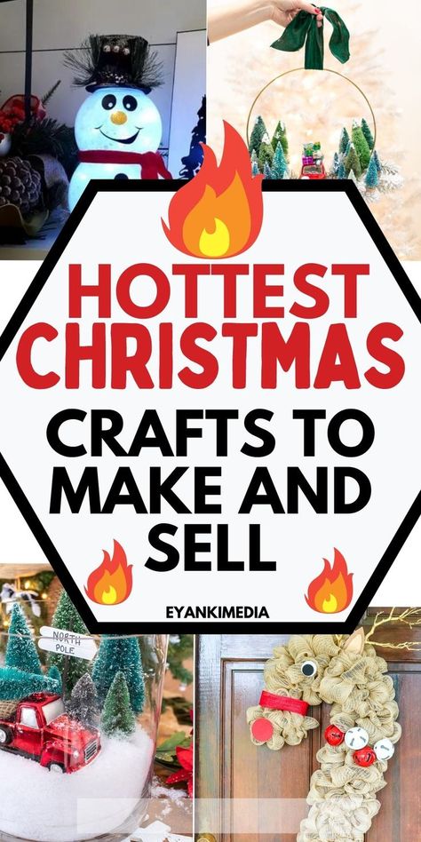 Christmas Crafts To Sell Bazaars, Diy Christmas Crafts To Sell, Christmas Crafts To Make And Sell, Holidays Crafts, Selling Crafts, Easy Crafts To Sell, Christmas Crafts To Sell, Cheap Ideas, Christmas Craft Fair