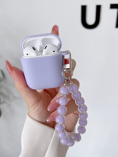 Cute Phone Accessories, Purple Accessories Aesthetic, Airpods Purple, Purple Airpods, Purple Pvc, Earpods Case, Cute Airpods Case, Diy Crafts Easy At Home, Cute Ipod Cases