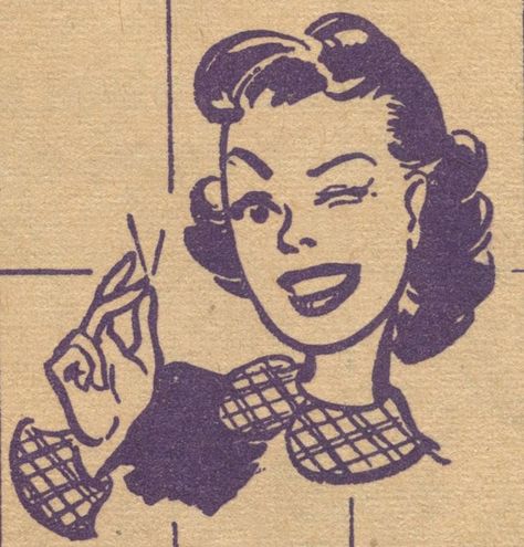 1950s Art Illustration, 1950s Cartoon Illustration, Vintage Drawing 1950s, Vintage Women Illustration, Vintage Illustration 50s, Vintage Lady Illustration, 1950s Matchbook, 1950s Cartoon, 1950s Illustration