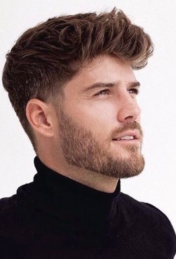 Thick Beard Styles, Short Messy Haircuts Men, Messy Quiff Hairstyles Men, Quiff Men, Messy Quiff, Mens Haircut Long On Top, Modern Beard Styles, Quiff Hairstyles Men, Faded Haircut