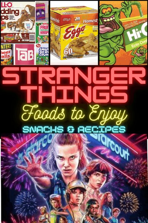 Stranger Things Birthday Party Food, Stranger Things Food Party, Stranger Things Theme Party Food, Stranger Things Food Recipes, Stranger Things Snacks Ideas, Stranger Things Menu Ideas, Stranger Things Birthday Party Ideas Food, Stranger Things Snacks, Stranger Things Food Ideas Party