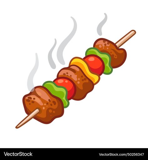 Meat Illustrations, Bbq Illustration, Meat Cartoon, Meat Drawing, Food Magnets, Recipe Book Design, Saved Pictures, Chicken Pictures, Meat And Vegetables