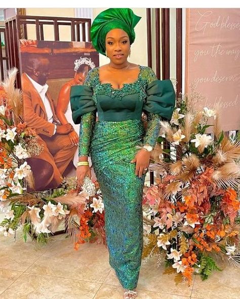 Sequence Lace Styles, Lace And Ankara Styles, Lace Gown Style, Nigerian Traditional Dresses, Owambe Styles, Ladies Design, African Bridal Dress, African Bridesmaid Dresses, Nigerian Lace Styles Dress