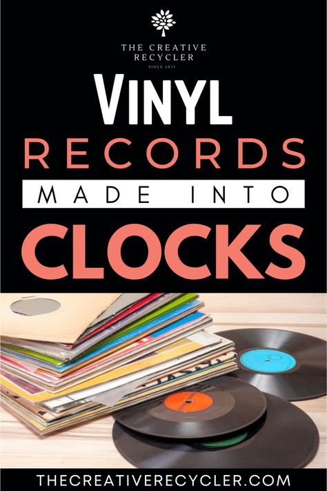 This article will tell you everything you need to know about vinyl record clocks. You'll learn how they work, what size and shape of records are best for a clock project, the materials needed and where to buy ready-made ones. It's a fun way to keep time! Vinyl Repurpose, What To Do With Records Vinyls, Selling Vinyl Records, Recycled Vinyl Records Ideas, Vinyl Record Clock Diy, Vinyl Records Wall, Clocks Made Out Of Records Hunting, Records Wall, Old Vinyl Records