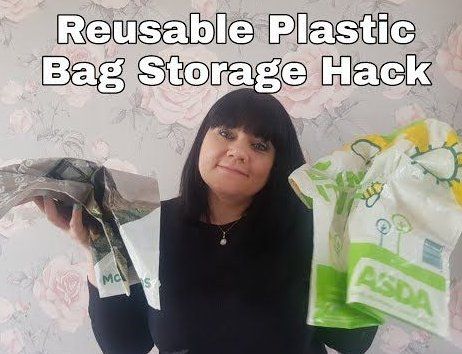 REUSABLE PLASTIC BAG STORAGE HACK #plastic #bag #rug #plasticbagrug REUSABLE PLASTIC BAG STORAGE HACK - YouTube Reusable Ziplock Bag Storage, Carrier Bag Storage Ideas, How To Store Grocery Bags, Reusable Bag Storage Ideas, Plastic Bag Rug, Reusable Bag Storage, Carrier Bag Storage, Reusable Bags Storage, Storing Plastic Bags