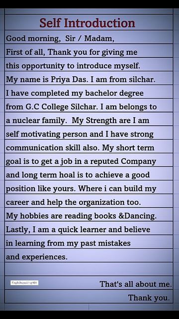 How To Learn Answers Quickly, Tell Me About Your Self Interview Answer, Self Introduction Speech Student, How To Introduce Yourself In School, How To Introduce Yourself In Interview, My Self Introduction For Interview, Tell Me About Yourself Interview Answer, Self Introduction For Job Interview, Introduce Yourself Ideas