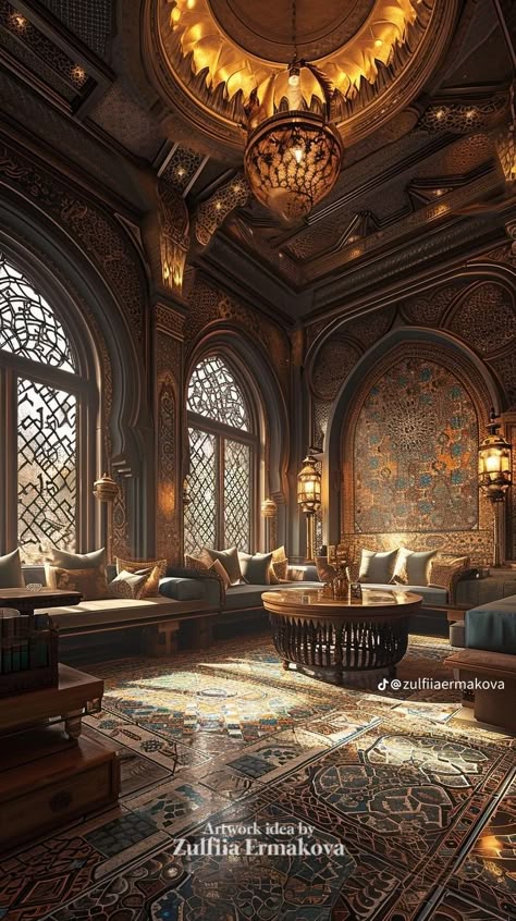 Persian Castle, Fairytale Places, Middle Eastern Decor, Fairytale Decor, Interiors Photography, Fantasy Rooms, Rustic Bathroom Designs, Castles Interior, Dark Home Decor