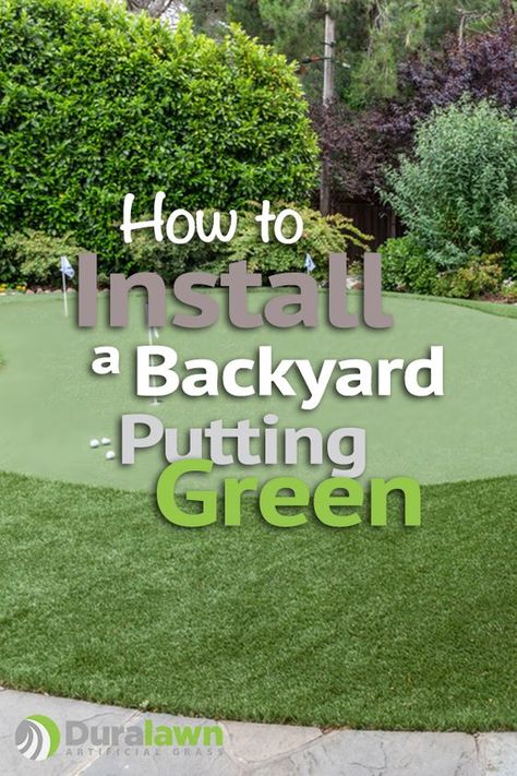 Backyard Chipping Green Ideas, Backyard Golf, Artificial Grass For Dogs, Installing Artificial Turf, Grass Installation, Green Backyard, Turf Installation, Synthetic Lawn, Artificial Grass Installation