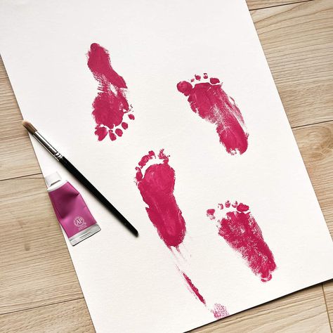 Easter Bunny Footprint Art Bunny Footprint Art, Bunny Footprint, Easter Bunny Footprints, Easter Bingo, Footprint Craft, Free Printable Games, Easter Egg Dye, Valentine's Day Printables, Easter Bunny Crafts