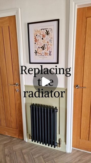 Kate Ward - Interiors | Modern Garden | DIY on Instagram: "New DIY skill unlocked 🔓

When we changed the radiator in our hall, so many of you asked me to share how we did it. This was our first time changing a radiator, and it won’t be the last time as I want to replace all the other radiators now 😂 

Here's all the details 👇

1. Switch off your heating system
Turn off the central heating and let the radiators cool down. We don’t want any boiling hot water around for this job!

2. Isolate the radiator from the rest of the heating system
Switch off both radiator valves. If you have a thermostatic valve, turn it to zero. Manual valves can be turned clockwise. Open the bleed valve at the top of the radiator using a bleed key. Some water and air will come out, but this will stop if you’v Wall Panelling With Radiator, Downstairs Toilet Radiator Ideas, Entrance Hall Radiator, Hall Radiator Ideas, Decorating Around Radiators, Radiator Under Window, Steam Radiators, Heating Radiator, Mango Wood Coffee Table