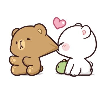 Couple Cute Sketch, Cute Couple Animals Drawing, Kiss Cute Illustration, Love Bears Cartoon, Cute Couple Drawings Cartoon, Cute Bear Couple, Milk Bear, Milk Mocha, Mocha Bear