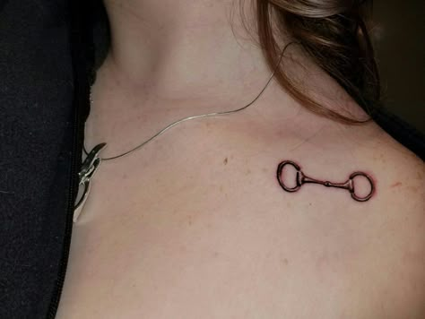 Bit Tattoo Equestrian, Snaffle Bit Tattoo, Horse Bit Tattoo, Equestrian Tattoo, Equine Tattoo, Small Horse Tattoo, Simple Tattoo With Meaning, End Tattoo, Tattoo Horse