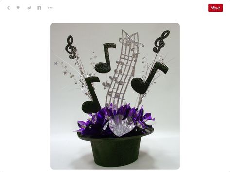 Music Note Party Decorations, Music Centerpieces, Music Note Party, Cheap Centerpieces, Music Party Decorations, Jazz Party, Music Themed Parties, Musical Theme, Unique Centerpieces