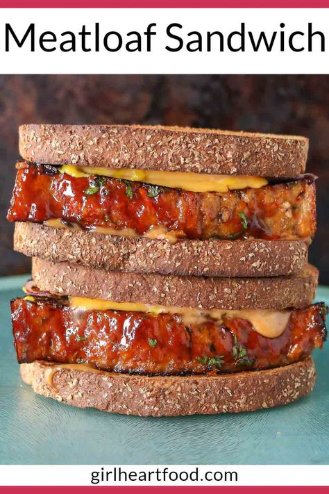 Leftover meatloaf? Turn it into something extra yummy with this leftover meatloaf sandwich! It's hearty, delicious and easy to prepare, making it perfect for busy weekdays. #leftovermeatloaf #meatloafsandwich #sandwichidea Meatloaf Sandwich Leftover, Meatloaf Panini, Meatloaf Sandwich Recipe, Ground Chicken Meatloaf, Chicken Meatloaf Recipe, Awesome Sandwiches, Cheese Stuffed Meatloaf, Crispy Potato Wedges, Leftover Meatloaf