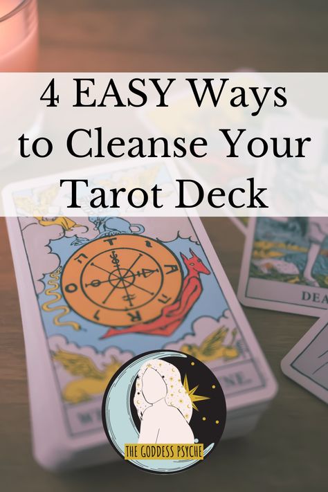 How To Cleanse A New Tarot Deck, Getting To Know Your Tarot Deck, Cleanse Tarot Deck, Cleansing Tarot Deck, Energy Frequency, Tarot Card Spreads, Tarot Tips, How Do You Clean, Witchcraft For Beginners