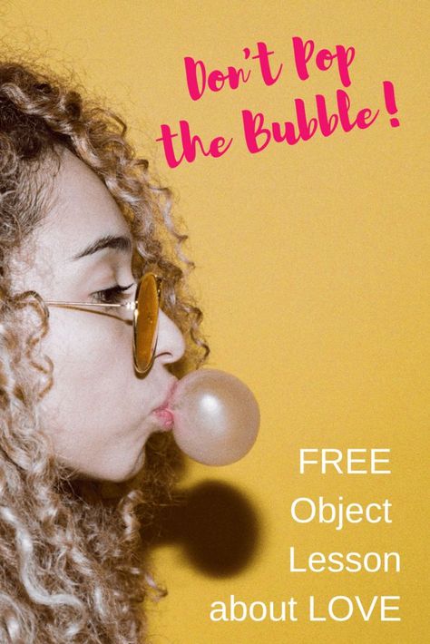 Bubble Gum Blowing, Lds Object Lessons, Sunday School Object Lessons, Youth Lessons, Kids Church Lessons, Kids Sunday School Lessons, Night Kids, Bible Object Lessons, Childrens Sermons