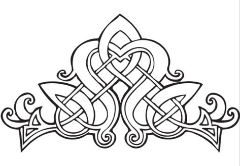 Welsh Celtic Symbols, Celtic Fox Design, Celtic Patterns Templates, Celtic Signs, Celtic Crafts, Celtic Knotwork Design, Valkyrie Tattoo, Irish Pattern, Celtic Tattoo