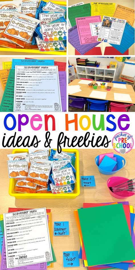 Preschool Open Day Ideas, 1st Day Preschool Ideas, Pocket Of Preschool Back To School, Home Visit Ideas For Teachers, Daycare Open House Activities, First Day Of Vpk Activities, Beginning Of The Year Activities Prek, Back To School Night Preschool Ideas, Behavorial Charts For Preschool