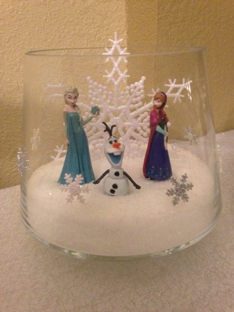 Disney Frozen Elsa, Olaf, Anna table centerpiece Frozen Birthday Party Decorations Table Centerpiece Ideas, Cricut Frozen Birthday Decorations, Elsa Centerpiece Ideas, Frozen Decorations Ideas, Frozen Theme Centerpieces, Frozen Centerpiece Ideas, Frozen Table Decorations, Frozen Tea Party, Frozen Centerpieces