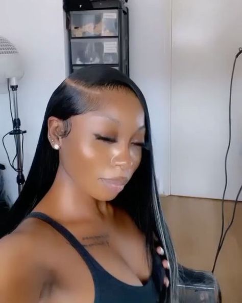 Side Part Buss Down Straight, Side Part No Baby Hairs, Side Part Buss Down, Straight Side Part Wig, Bust Down Middle Part, Straight Hair Side Part, Deep Side Part Wig, Side Part Frontal Wig, Side Part Straight Hair