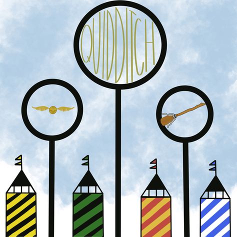 Harry potter quidditch doodle in procreate Harry Potter Quidditch Drawing, Harry Potter Drawing Ideas Sketches, Quidditch Decorations, Quidditch Aesthetic Wallpaper, Quidditch Drawing, Harry Potter Theme Painting, Harry Potter Quidditch Art, Harry Potter Drawing Ideas, Quidditch Aesthetic