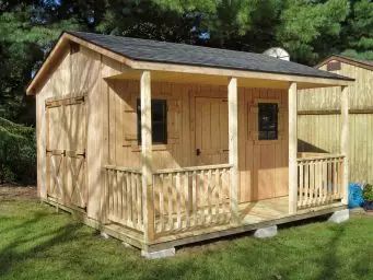 Quality Cabin Sheds [2021 Model] | Beachy Barns | Since 1982 Farmhouse Shed, Shed Kits For Sale, Craft She Shed, Home Art Studios, Backyard Art Studio, Farmhouse Sheds, Mini Homes, Build Your Own Shed, Craft Shed