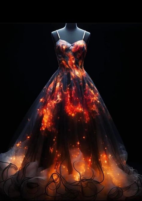 Best Diy Halloween Costumes, Diy Halloween Costume Ideas, Fire Dress, Dress And Cardigan, Diy Halloween Costume, Unique Costumes, Cardigan Set, Fantasy Dresses, Theme Dress