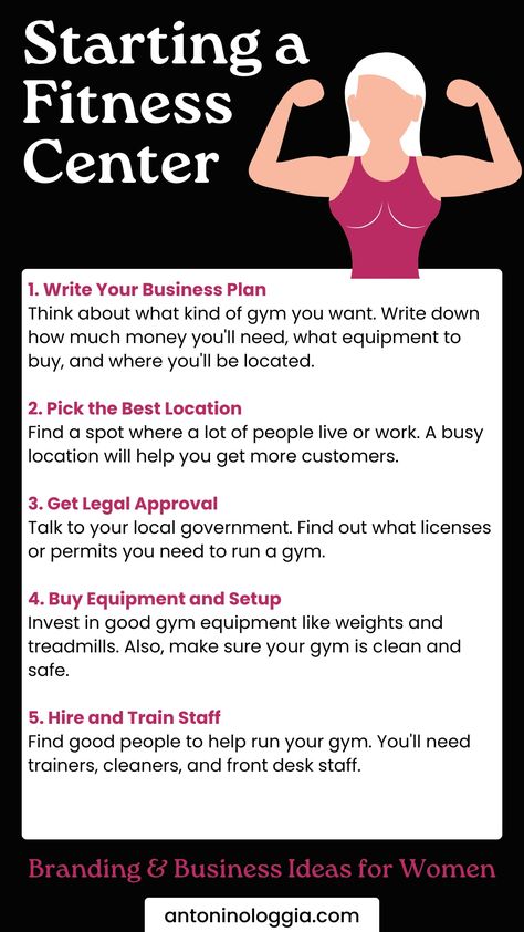 Starting a Fitness Center: Tips for Beginners Gym Business Plan, Best Gym Equipment, Gym Business, Business Checklist, Health Guru, Fitness Business, Athletic Club, Branding Ideas, Local Market