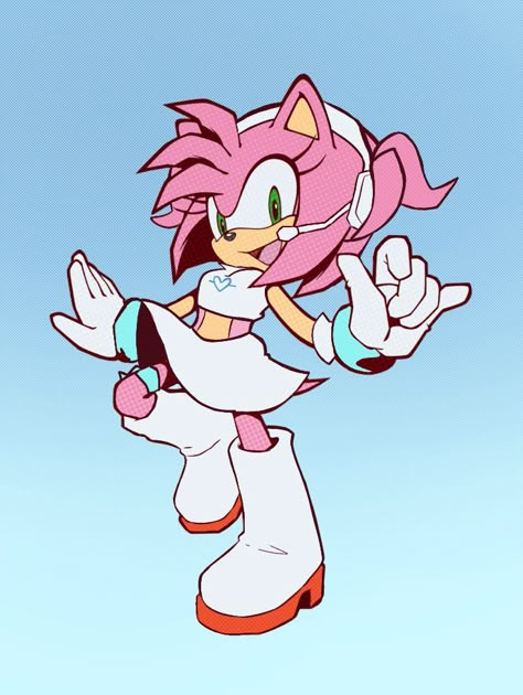 Sonic Head Reference, Amy Rose Cosplay, Sonic Phone Theme, Amy Cosplay, Sonic Pfp, Sonamy Comic, Amy The Hedgehog, Sonic Characters, Sonic And Amy