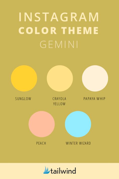 Can’t pick which Instagram color themes to style your grid with? Browse the best Instagram color themes for each zodiac sign for some celestial inspiration! #gemini #instagramtheme Gemini Colour Palette, Gemini Colours, Gemini Color Palette, Instagram Color Themes, Gemini Colors, Zodiac Sign Colors Palette, Zodiac Color Palette, Gemini Style, Scorpio Color