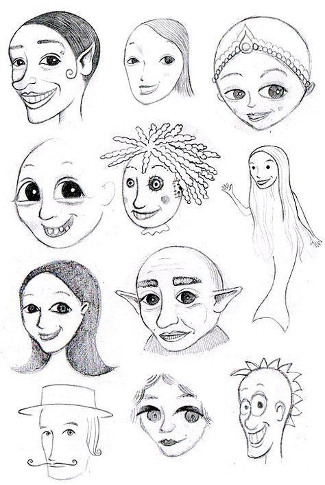 How to Draw Whimsical Faces: Tips for Drawing Whimsical Faces from Photographs — Art is Fun Tips On Drawing, Whimsical People, Drawing Whimsical, Tips For Drawing, Faces Drawing, Whimsical Faces, Eyes Ideas, Art 101, Girl Face Drawing