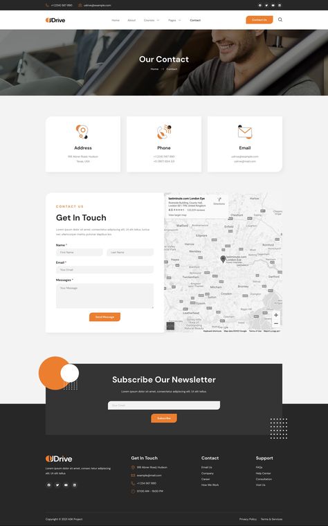 Udrive - Driving School Elementor Template Kit Advertisement Template, Website Design Services, Driving School, Embroidery Fashion, Design Development, Organization Hacks, Page Design, Website Design, Embroidery