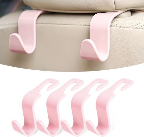 Car Seat Storage, Pink Car Seat, Car Seat Headrest, Purse Hanger, Car Back Seat, Hanger Storage, Car Essentials, Seat Storage, Pink Car