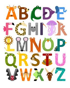 Perfect: Girl Playschool Activities, Alphabet Sign, Nursery Alphabet, Animal Alphabet Letters, Alphabet Drawing, Alphabet Art Print, Art For Nursery, Baby Nurseries, Nursery Artwork