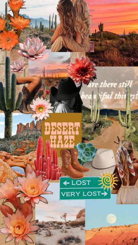 #desert #desertvibes #desertaesthetic #deserttones #earthtones Western Desert Aesthetic, Desert Collage, Desert Mood Board, Desert Party, Desert Aesthetic, Soul Collage, Cowboy Aesthetic, Rodeo Horses, Meaningful Drawings