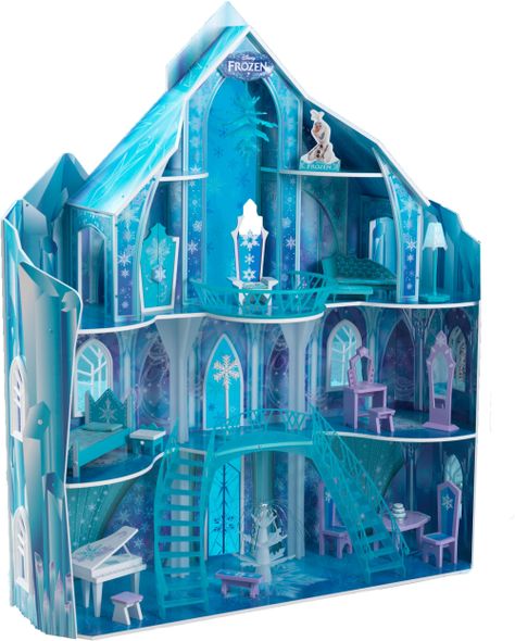 KidKraft Disney Frozen Snowflake Mansion Dollhouse Frozen Dollhouse, Elsa Toys, Disney Frozen Toys, Barbie Chelsea Doll, Frozen Toys, Frozen Snowflake, Elsa Doll, Princess Toys, Doll House Plans