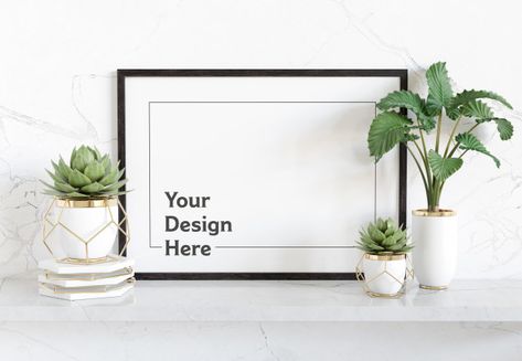 Horizontal black frame laying on shelf m... | Premium Psd #Freepik #psd #mockup #horizontal #frame #wall Frame Mockup Free, Valentine Paper Crafts, Murs Roses, Mockup Wall, Red Brick Walls, Horizontal Frame, Holi Colors, Black Photo Frames, Wall Interior