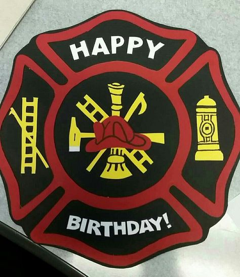 Firefighter birthday card! Firefighter Cards Diy, Thank You Firefighters Quotes, Fire Fighter Thank You, Fire Truck Birthday Cards, Fire Fighter Invitations, Christmas Cards Drawing, Happy Birthday Cake Pictures, Firefighter Birthday, Guy Friends