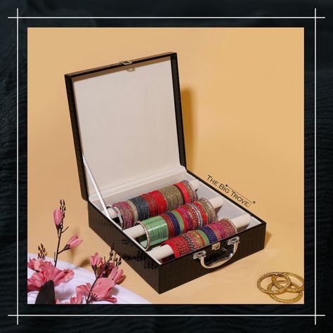 Elevate your bangle storage with our premium bangle box, featuring three rods designed to keep your bangles perfectly organized! This stylish solution is perfect for those special brides and girlfriends who have extensive bangle collections. 🌟✨ Gift this beautiful box to the jewelry lovers in your life, and help them keep their treasures neat and accessible. Don’t forget to share with your friends who might need a little organization magic in their lives! 💖 #BangleBox #JewelryOrganization... Bangle Storage, Bangle Box, Perfectly Organized, Jewelry Tray, Jewelry Lover, Jewelry Organization, Be Perfect, Bridal Jewelry, Jewelry Gifts