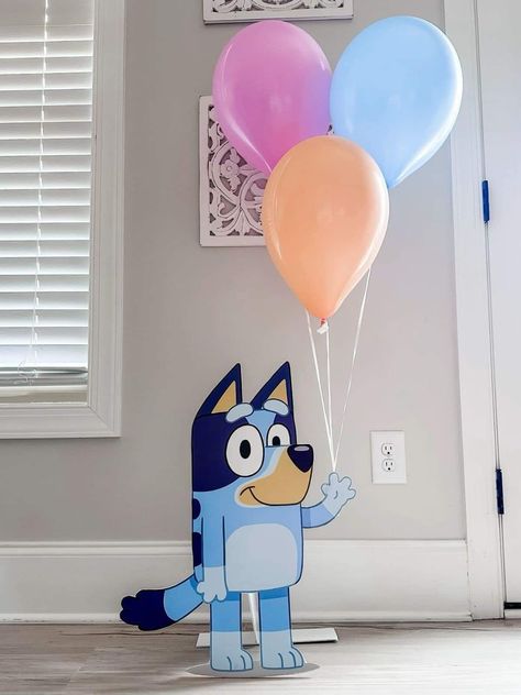 Bluey Birthday Decorations, Birthday Entrance, Painted Banners, Art Balloon, Bluey Party, Second Birthday Ideas, Bluey Birthday, 2nd Birthday Party Themes, Kids Birthday Themes