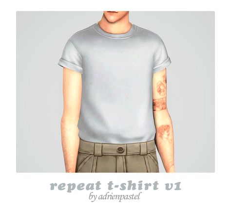 Adrienpastel Sims 4, Sims 4 Male, Gaming Things, Male Aesthetic, Sims 4 Male Clothes, Male Tops, Male Clothing, The Sims 4 Download, Shirt Cuff