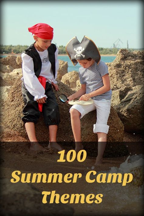 100 Summer Camp Themes - Summer Camp Programming Sports Camp Ideas, Summer Camp Ideas Themes, Cousin Camp Themes, Kids Camp Themes, Summer Camp Weekly Theme Ideas, Summer Program Themes, Summer Themes For School Age Kids, Themes For Summer Camp, Preschool Summer Camp Themes