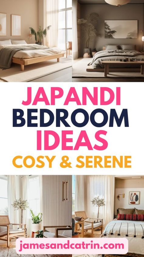 Discover Japandi bedroom ideas for a serene oasis, combining Japanese and Scandinavian elements like natural materials and soothing colors. Zen Small Bedroom, Japandi Style Bedroom Design, Bedroom Decor Japandi, Minimalist Bedroom Design Japanese Style, Organic Modern Design Bedroom, Japanese Guest Room, Japandi Guest Bedroom, Japanese Scandinavian Interior Bedroom, Japandi Bedding