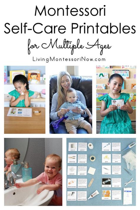 Montessori self-care printables to help toddlers through elementary-age children become more independent; perfect for homeschool or classroom - Living Montessori Now #Montessori #homeschool #preschool #kindergarten #elementary #toddler #practicallife #selfcare Montessori Self Care Station, Montessori Self Care, Montessori Activities Preschool, Montessori Printables, Practical Life Activities, Sequencing Cards, Montessori Homeschool, Montessori Practical Life, Montessori Toddler Activities