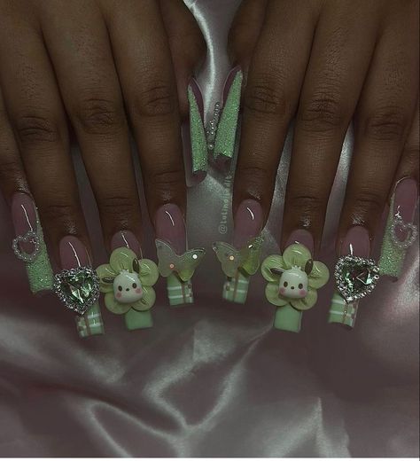 Claw Nails, Gel Nails Diy, Cute Acrylic Nail Designs, Hello Kitty Nails, Really Cute Nails, Nails Only, Soft Nails, Cat Nails, Jelly Nails